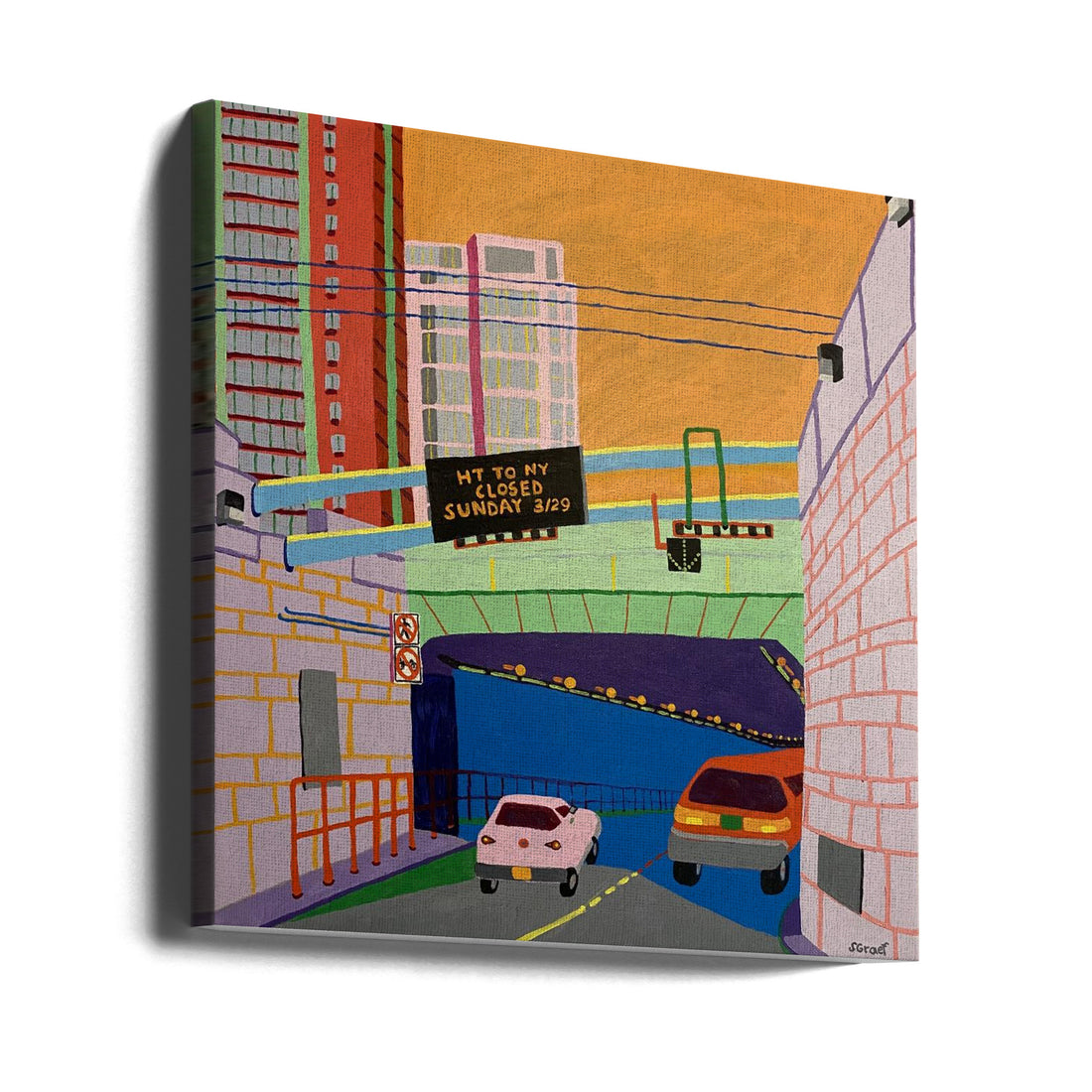 Holland Tunnel Entrance by Sue Graef | Urban City Travel, Large Canvas Wall Art Print | Artsy Earth