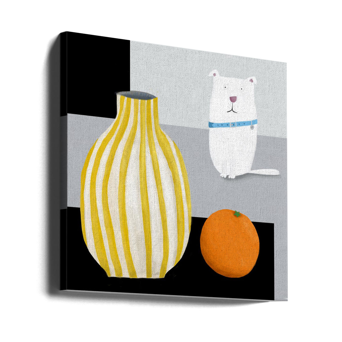 Orange Dog Art by Carla Daly | Fruit Food Art, Large Canvas Wall Art Print | Artsy Earth