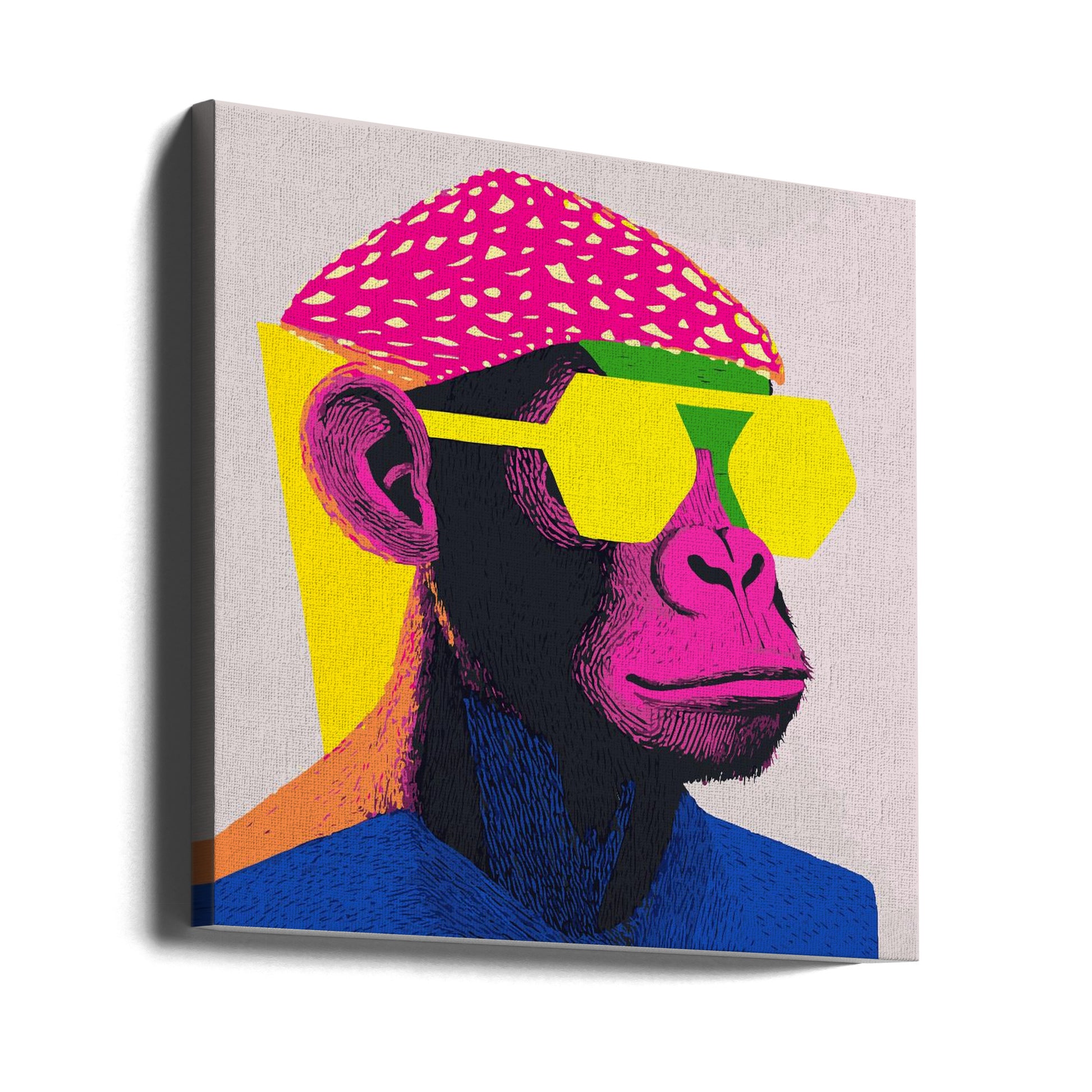 Cool Monkey by Andreas Magnusson | Abstract Animal Art, Large Canvas Wall Art Print | Artsy Earth