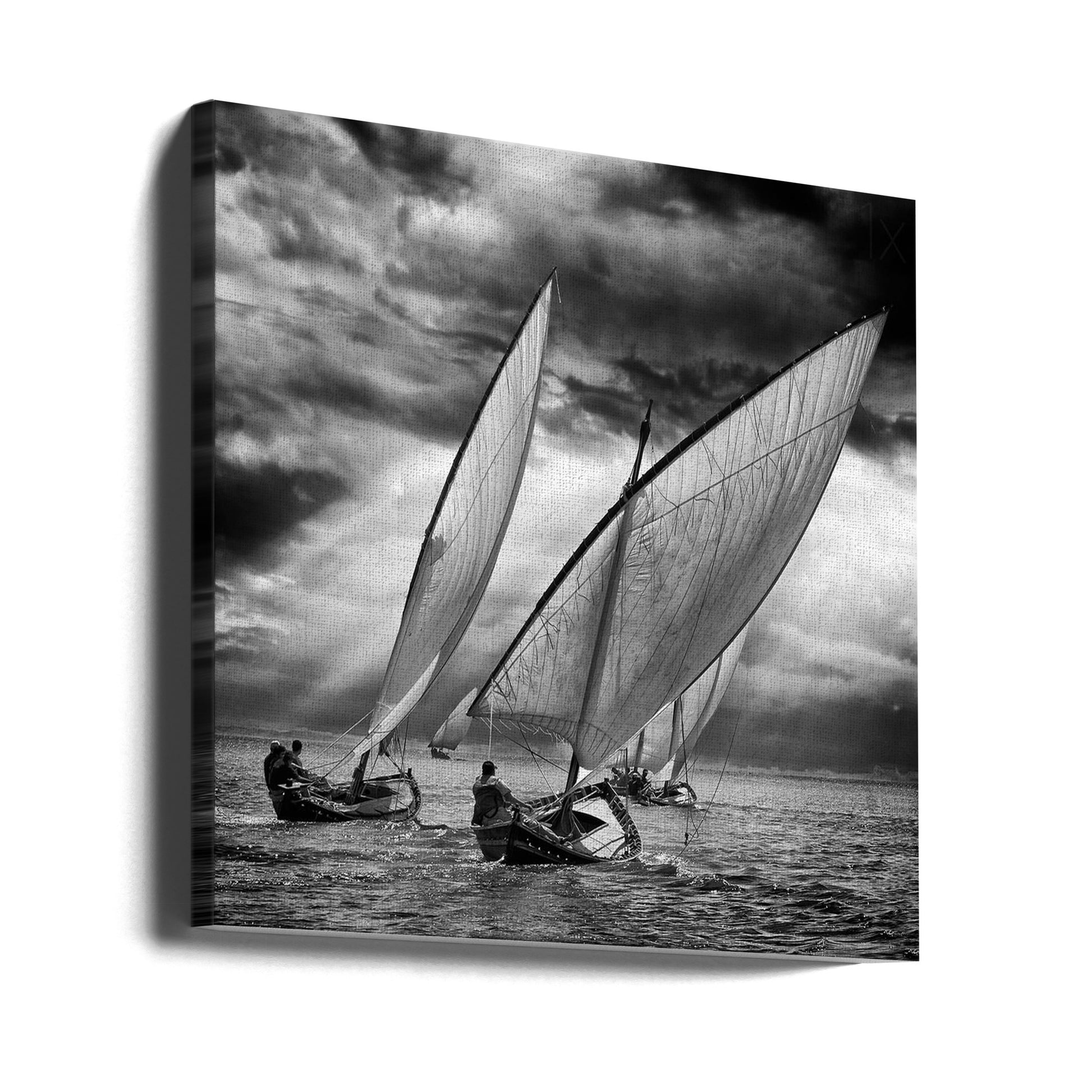 Sailboats and Light by Angel Villalba | Ocean Racing Sailboats, Large Canvas Wall Art Print | Artsy Earth