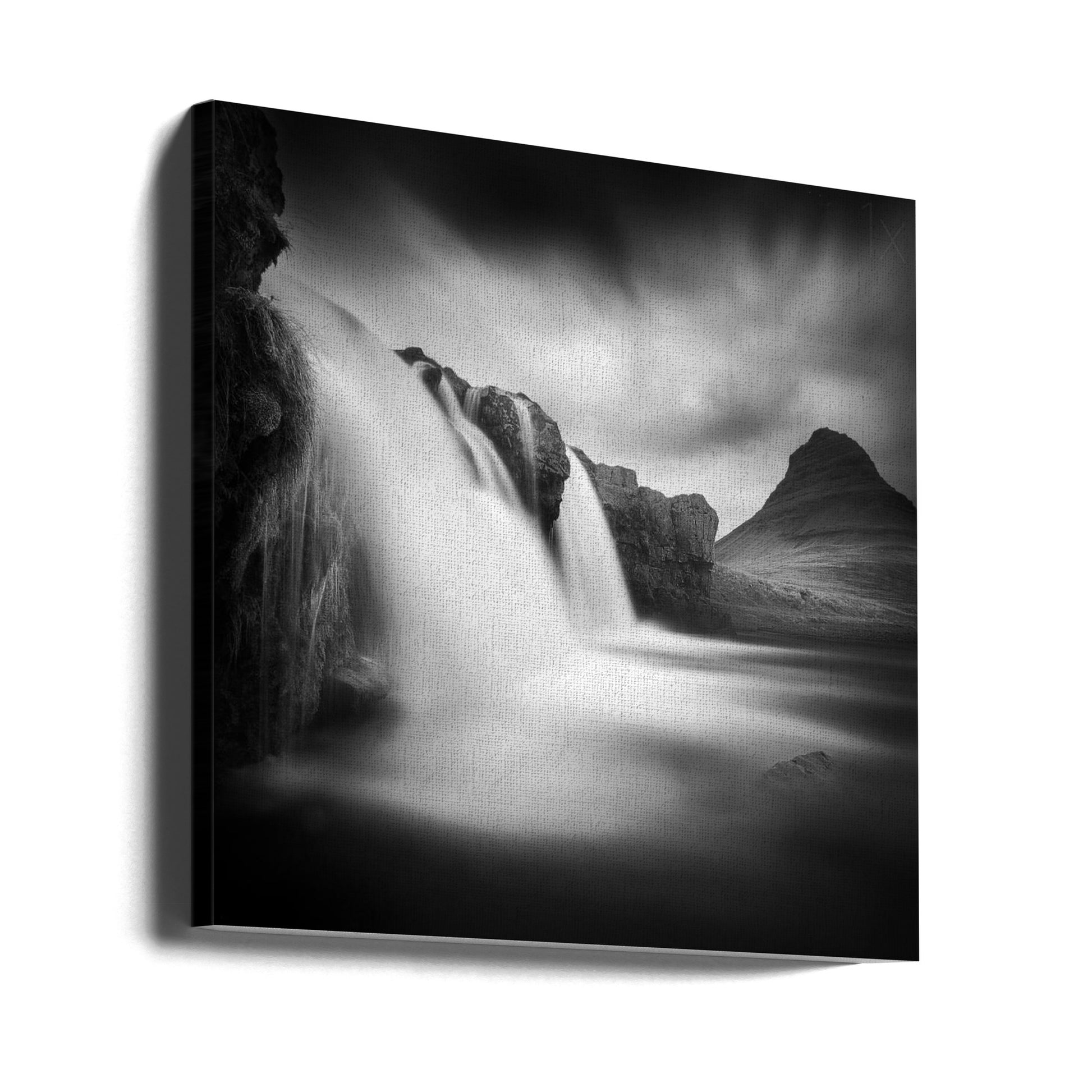 Kirkjufell Waterfall by Sebastien Del Grosso | Iceland Mountain Landmark, Large Canvas Wall Art Print | Artsy Earth