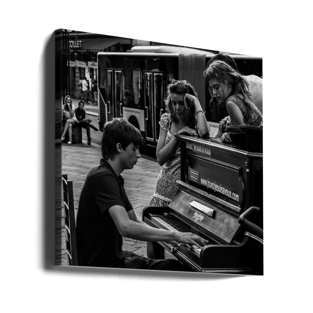 Piano Street Show by Vitaliy | Musical Performance Entertainment, Large Canvas Wall Art Print | Artsy Earth