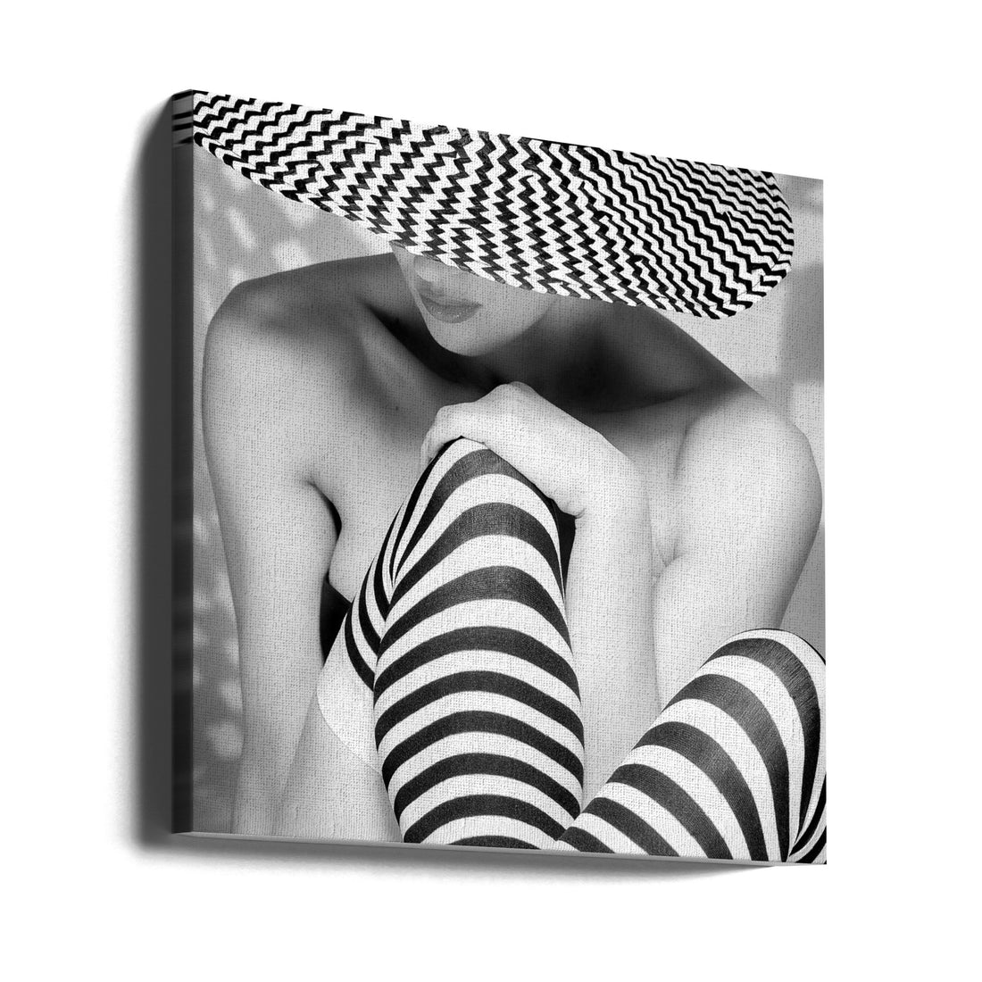 Zagging that Zig by Howard Ashton-jones | Optical Zebra Pattern, Large Canvas Wall Art Print | Artsy Earth