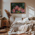 Dark Blooms by Christine Lindstrom | Painted Garden Roses, Large Canvas Wall Art Print | Artsy Earth